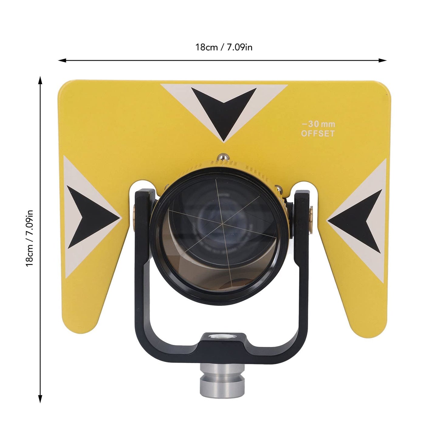 GYZOUKA Prisma de Topografía Estaciones Totales de Vidrio óptico Amarillo Topografía Equipo de Topografía Terrestre con Bolsa de Almacenamiento para Hembra de 5/8 Pulgadas X 11