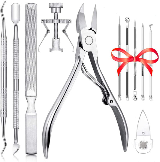 Cortaúñas profesional LEMEIKU con herramientas de acné - Kit completo y práctico