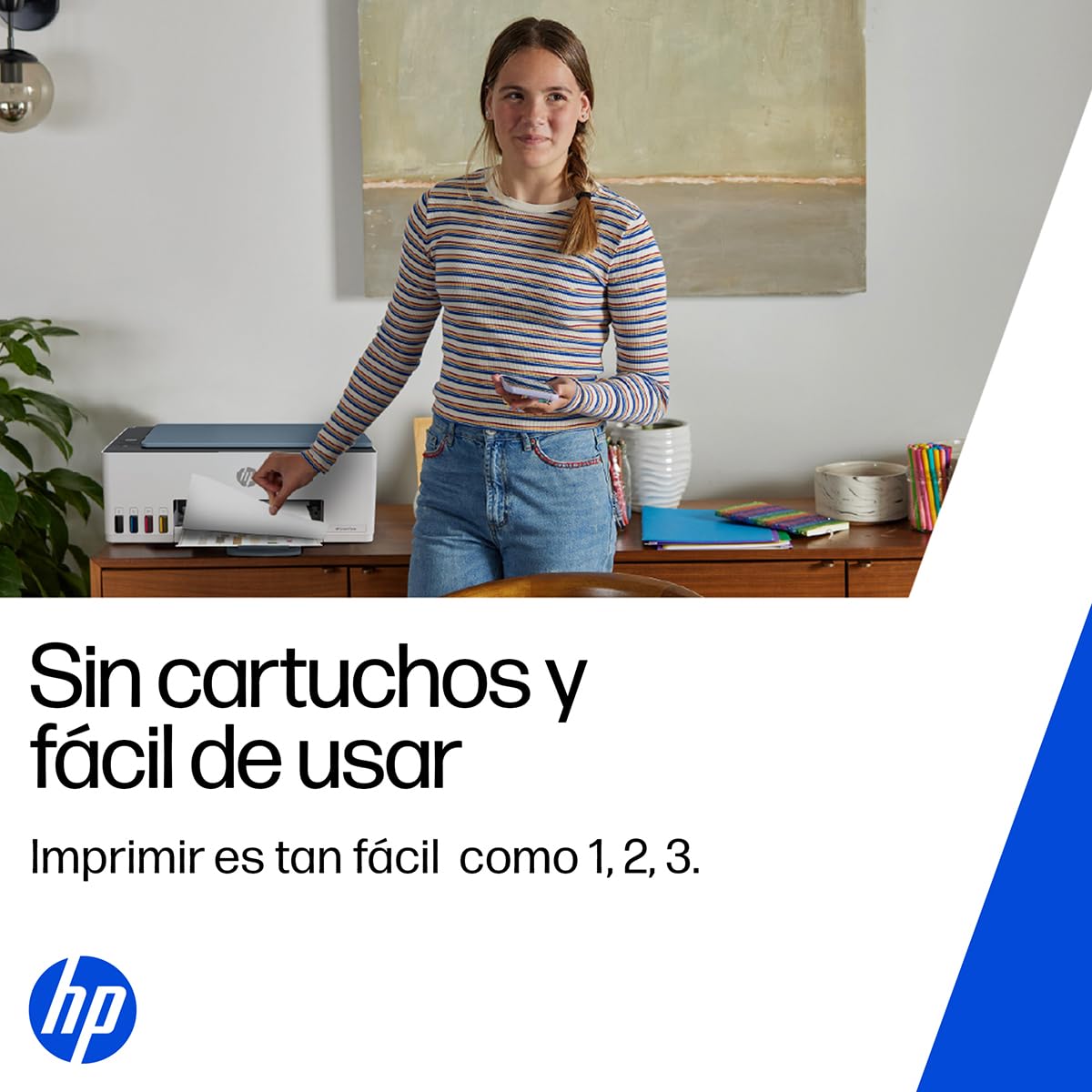 HP Impresora Multifuncional Smart Tank 585, Tinta Continua, Color, Wi-Fi, Dúplex (Doble Cara) Manual, Impresión Desde Smart App, hasta 2 años de Garantía* (1F3Y4A)