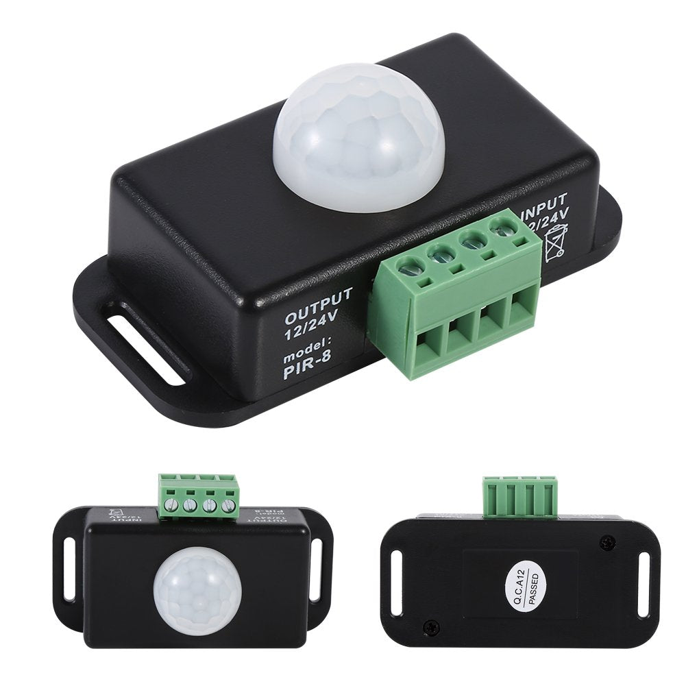 Interruptor detector de sensor de movimiento PIR infrarrojo de seguridad corporal para tira de luz LED DC 12V / 24V