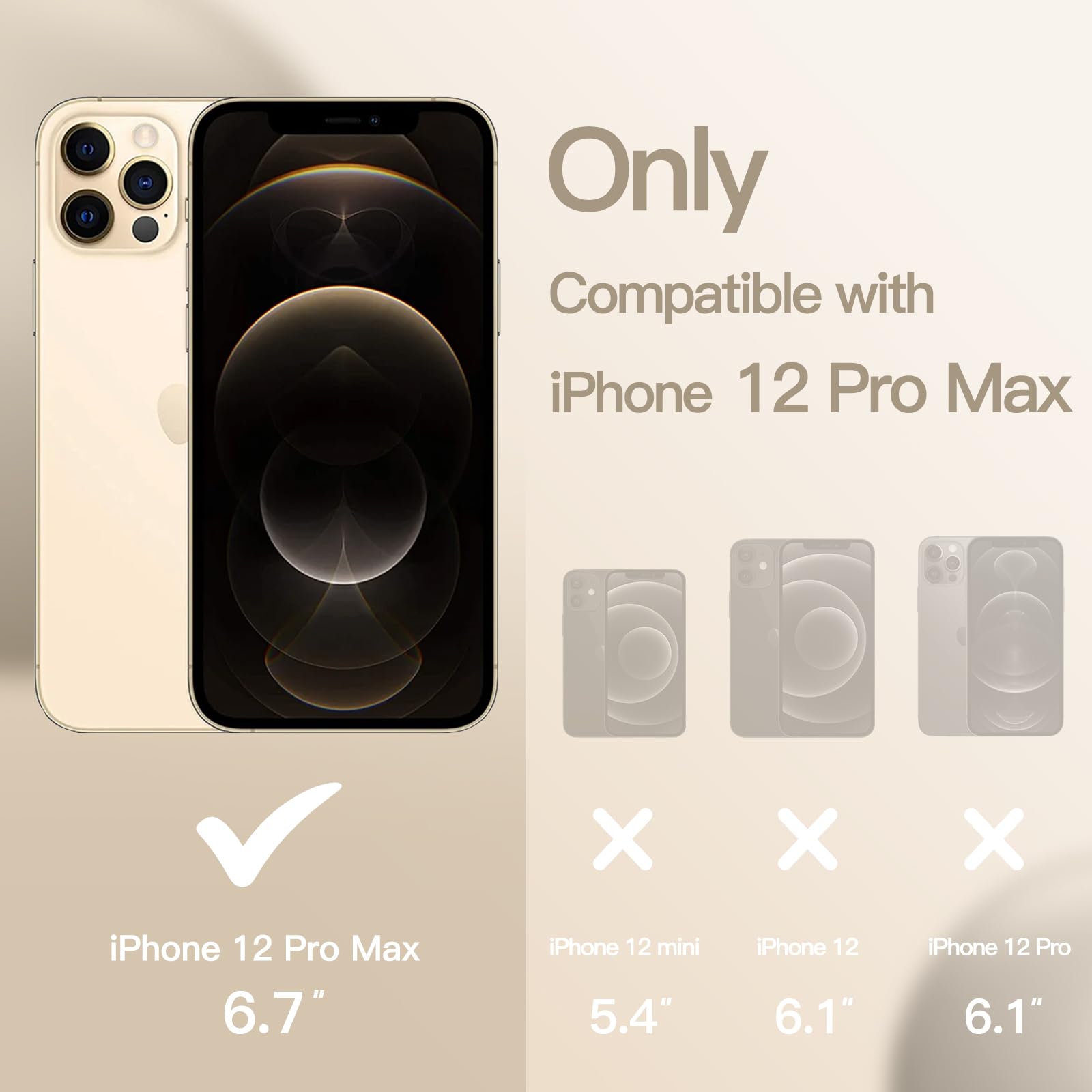 JETech Funda Silicona para iPhone 12 Pro MAX 6.7 Pulgadas, Protectora de Cuerpo Completo con Tacto Suave y Sedoso, Antigolpes Carcasa con Forro de Microfibra (Oro)