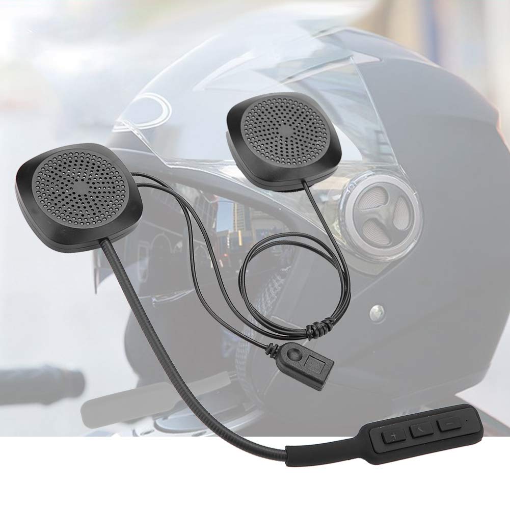 Auriculares Bluetooth ASHATA Negro con Contestador para Casco de Moto
