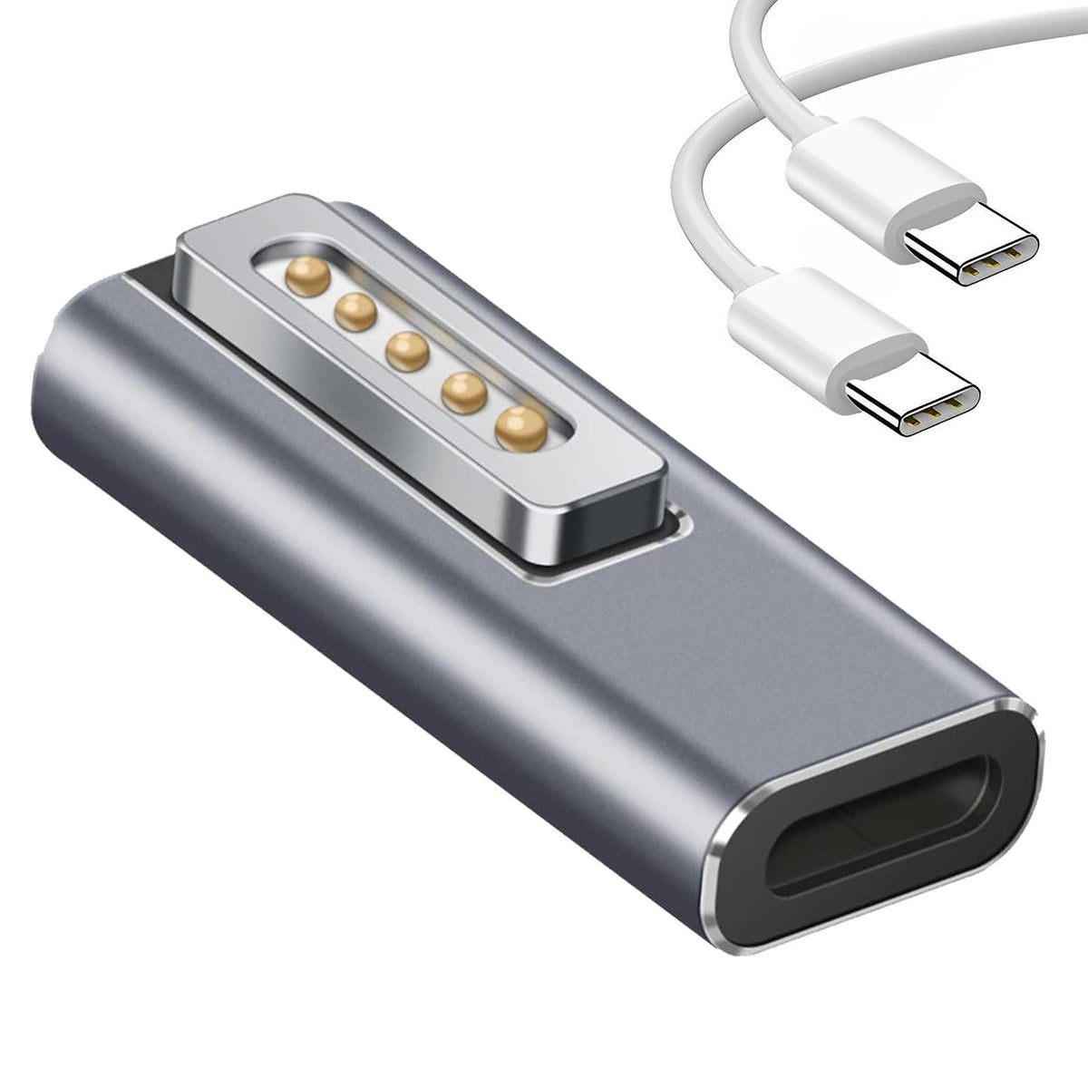 Adaptador Magnético USB C kocomio 2 Macho a Hembra Carga Rápida para MacBook Pro Air 100W