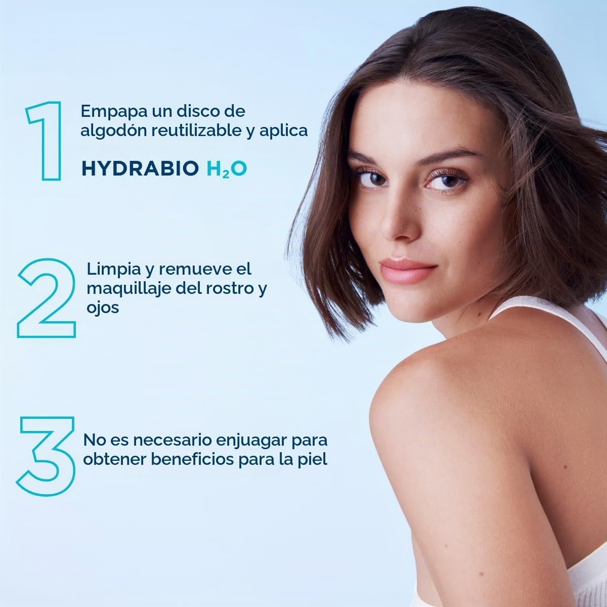 Bioderma Hydrabio H2O Micellar Cleansing Water and Makeup Remover Solution for Dehydrated or Sensitive Skin