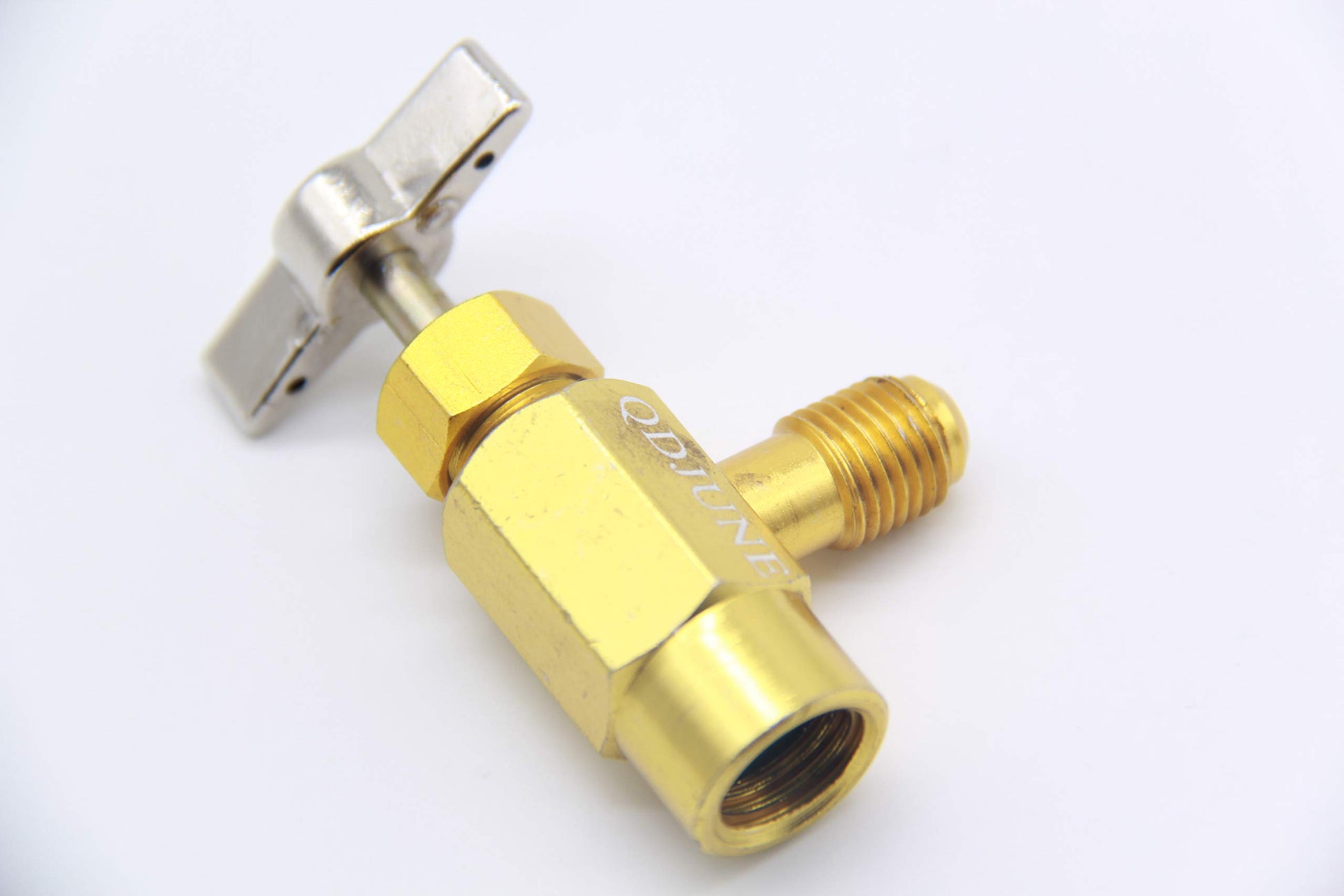 R134a Tap, R134A llave de latas autosellable, con rosca de mano derecha, R134A herramienta de válvula abridor de botellas 1/2" Acme hembra R-H, conector macho SAE de 1/4", para R134A, con manguera y manómetros