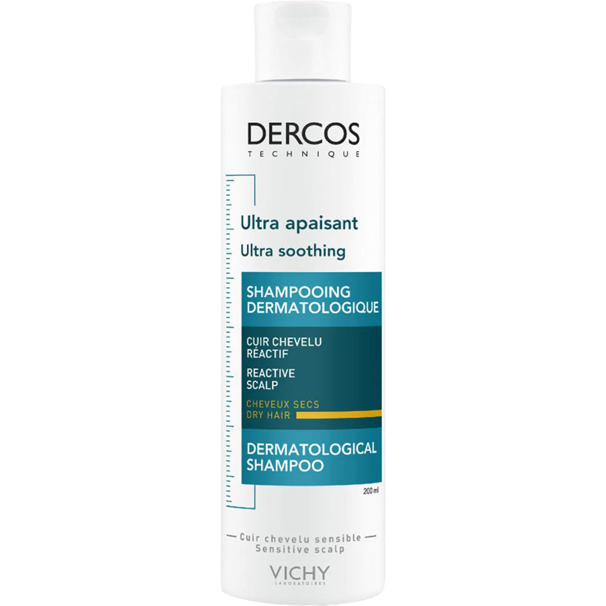 Vichy Shampoo Ultra-Calmante Seco Dercos, 200 ml