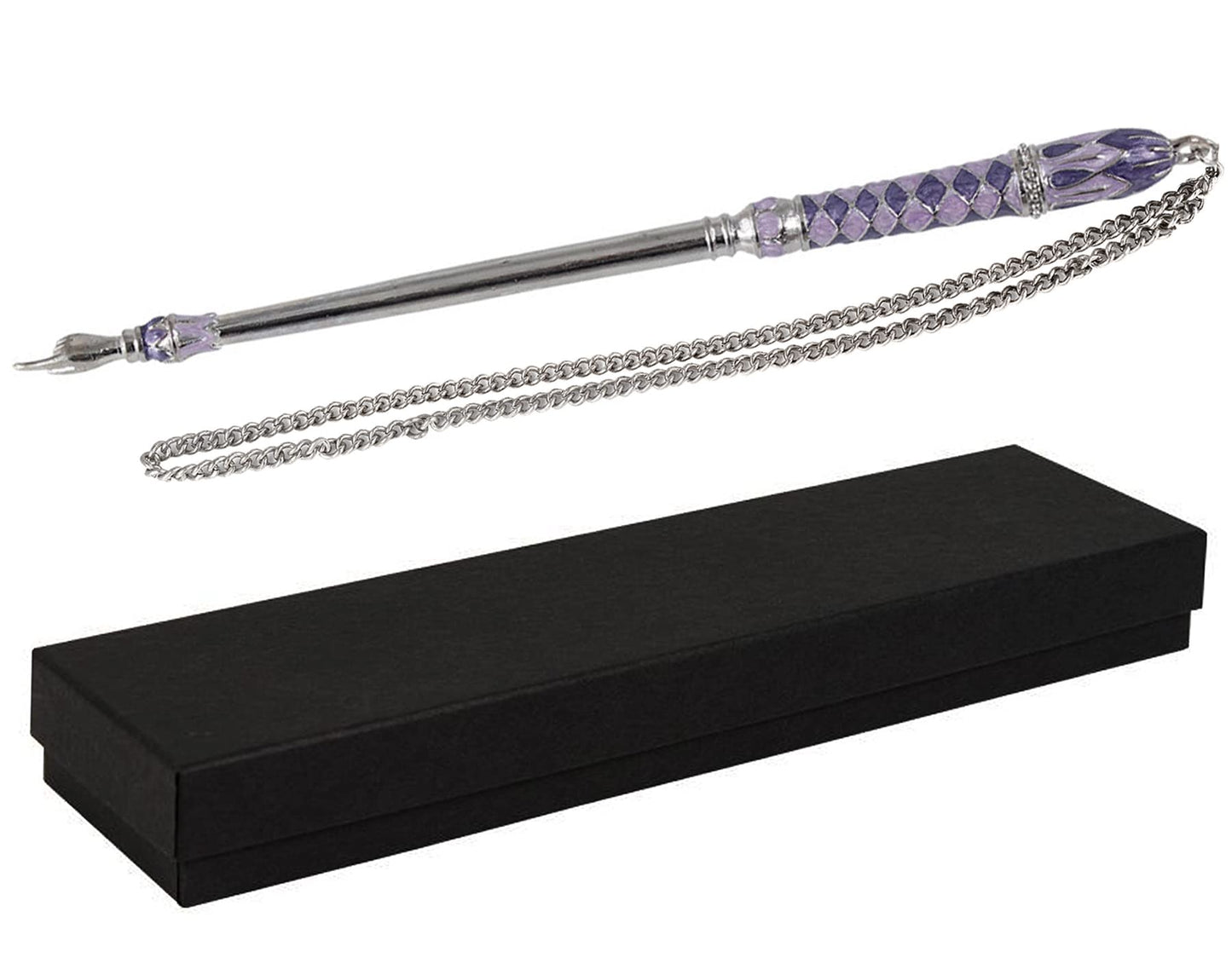 Asistente de Mano de Lectura Tora Zion Judaica Morado Chapado en Plata en Caja de Regalo