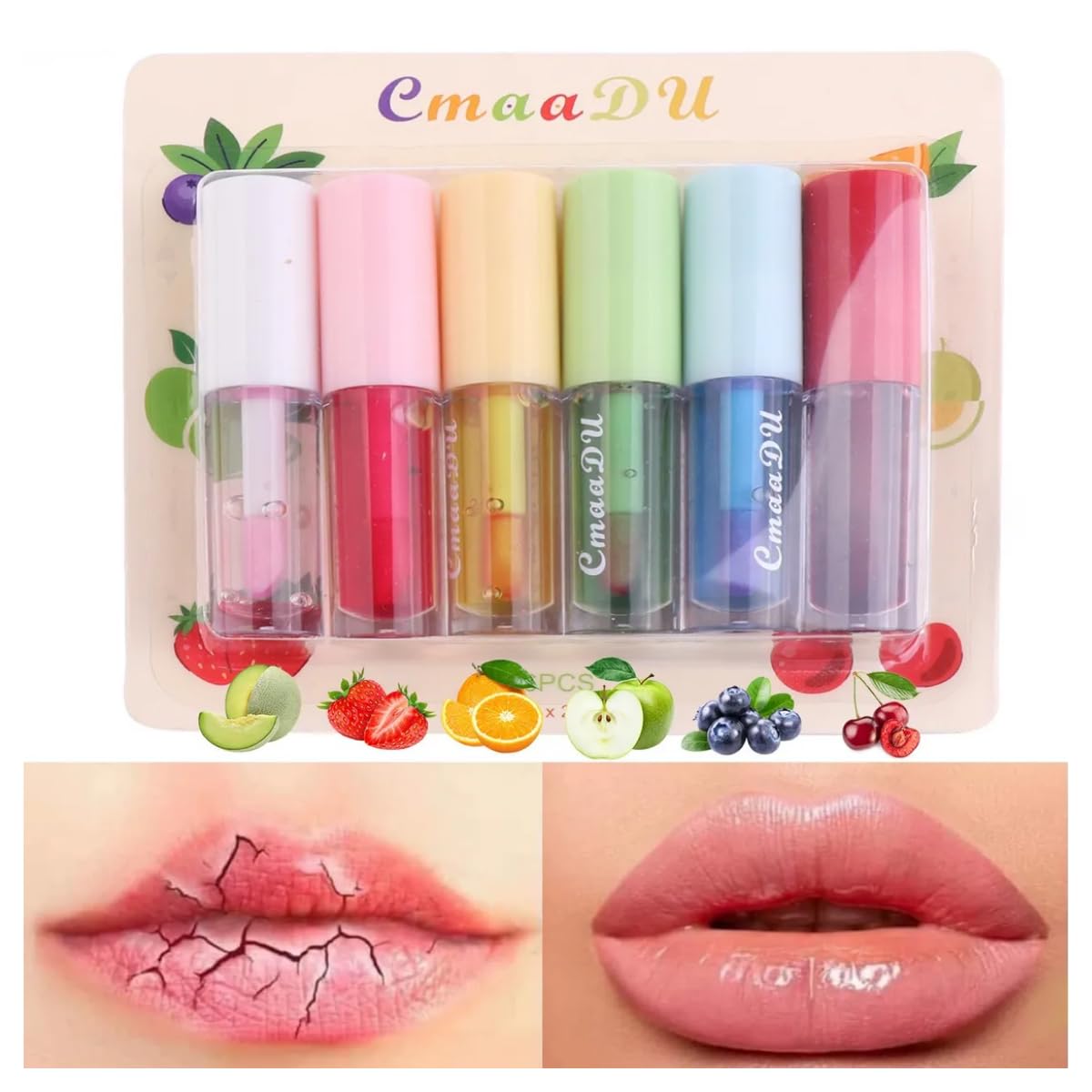 Paquete de Bálsamos Labiales y Lip Gloss Hidratantes Diseños Sorpresa, Set Surtido Reparador para Labios Resecos, Brillo Suave y Portátil, Ideal para Regalo o Recuerdos (18, Estandar)