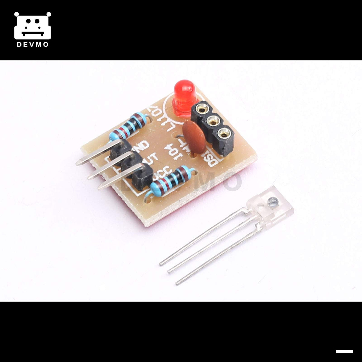 Módulo Sensor Láser DEVMO Arduino Tubo Receptor Transmisor Placa no Modulado