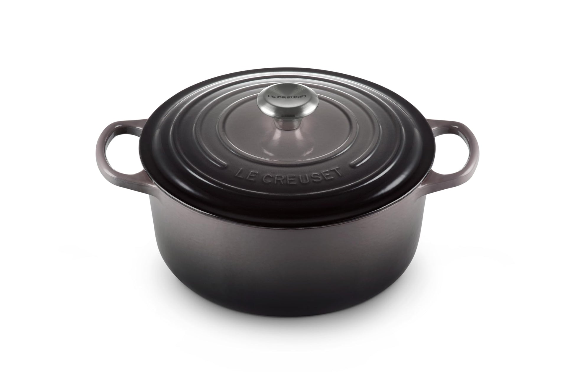 Le Creuset Signature Enameled Cast-Iron 5-1/2-Quart Round French (Dutch) Oven, Oyster