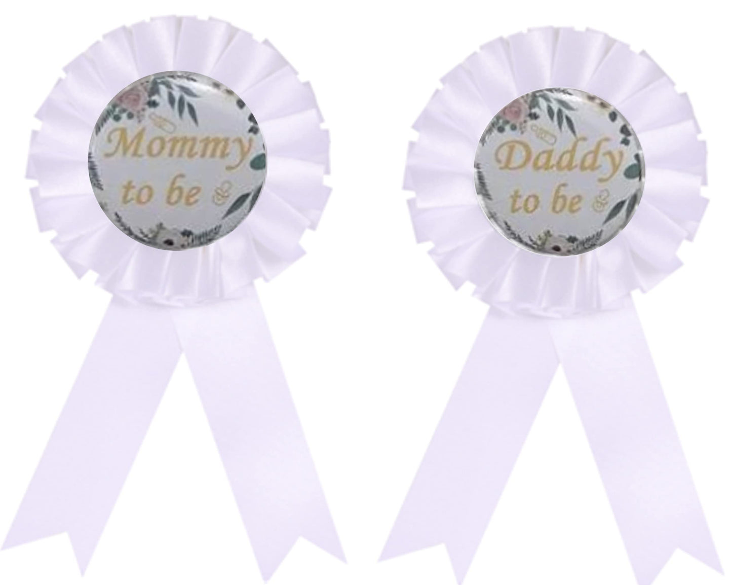 HAPPYLAND Mom to be Neutral Sage Green Pin Set Mommy to be Daddy to be Baby Shower Reveal de género