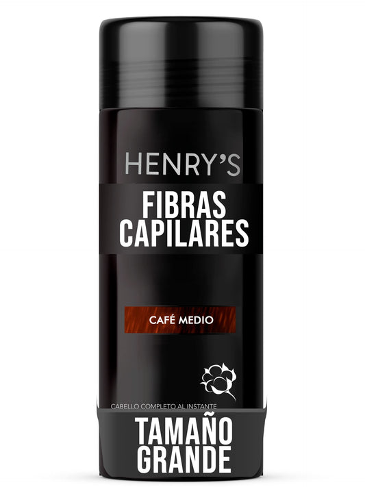 Fibras Capilares, CAFE MEDIO, Solución para la Calvicie, Caida de Cabello, Alopecia o falta de Volumen. 27.5 gramos, Sin aplicador. Fibras de Construcción de Cabello. Ideal para el Cabello Delgado. Fibras de Algodón 100% Natural. Voluminizador y texturiza