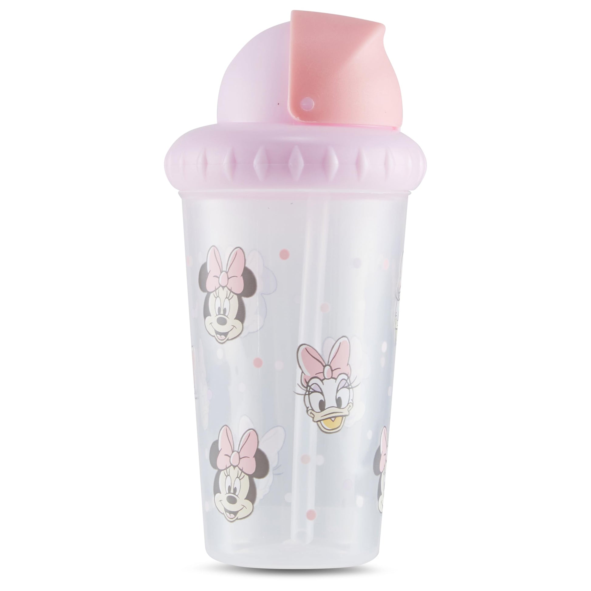 Disney - Vasos para sorbos para niños y niñas, paquete de dos tazas para sorber de 10 onzas, con popote y tapa, botella de agua de viaje duradera a prueba de fugas para niños pequeños