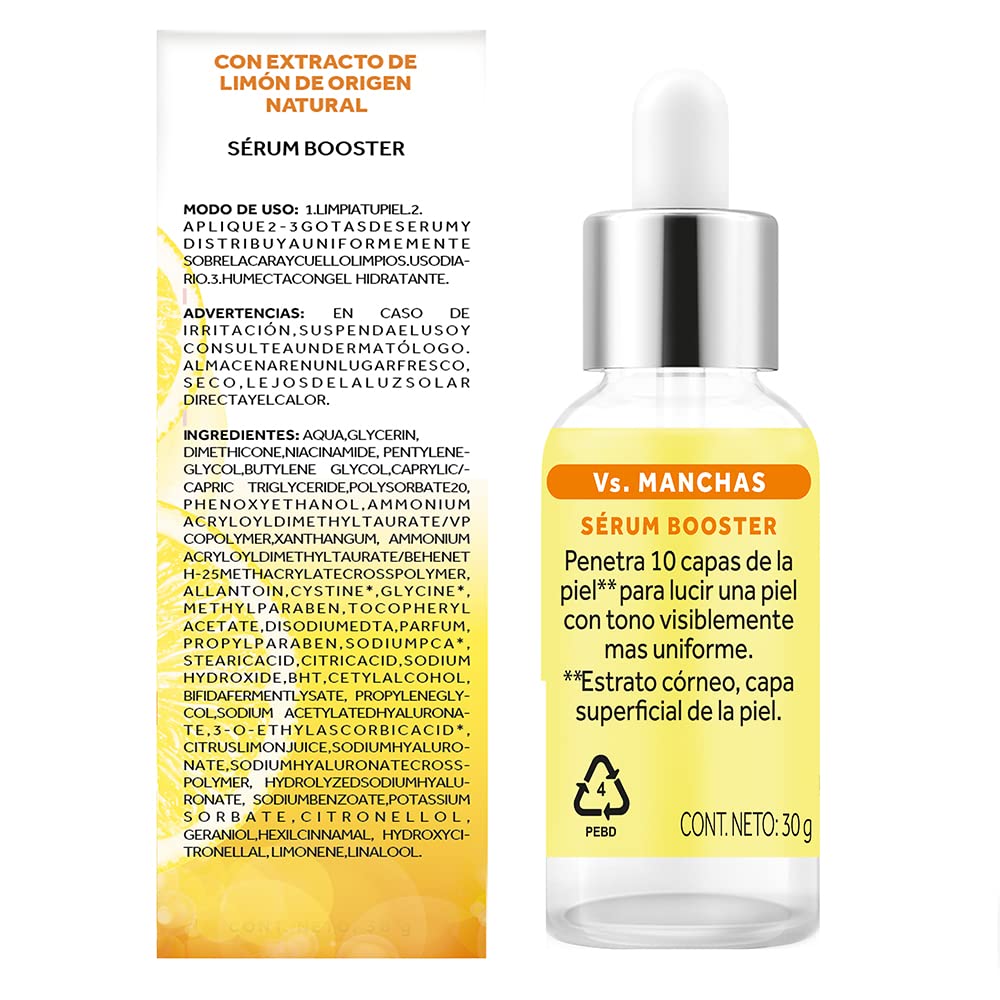 Pond's Limpiador Facial Vs Manchas Vitamina C 200ml + Sérum Booster Vs Manchas Vitamina C 30g