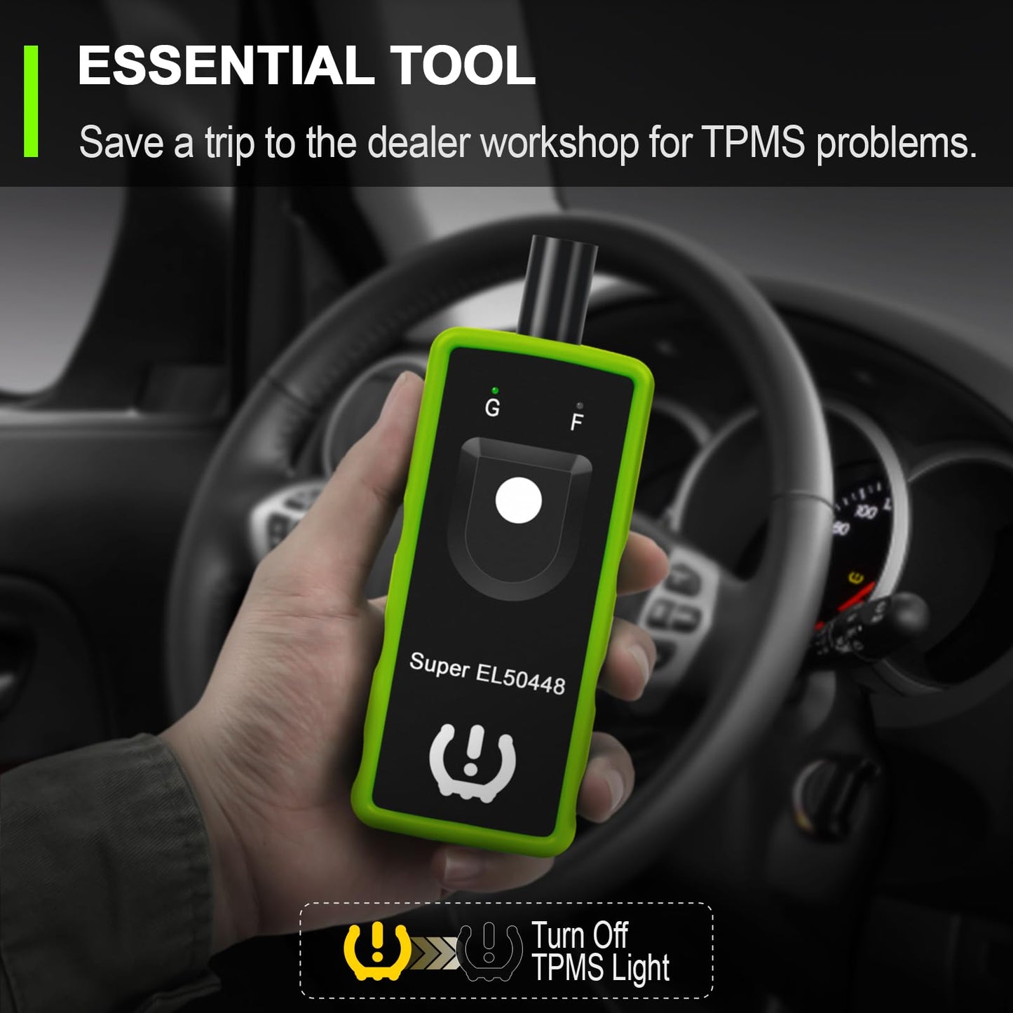 JDIAG 2IN1 TPMS Herramienta de reinicio Super EL50448 para GM y para Ford Monitor de presión de neumáticos Sensor TPMS Herramienta de reinicio TPMS, Herramienta de programación Tpms Edición 2025