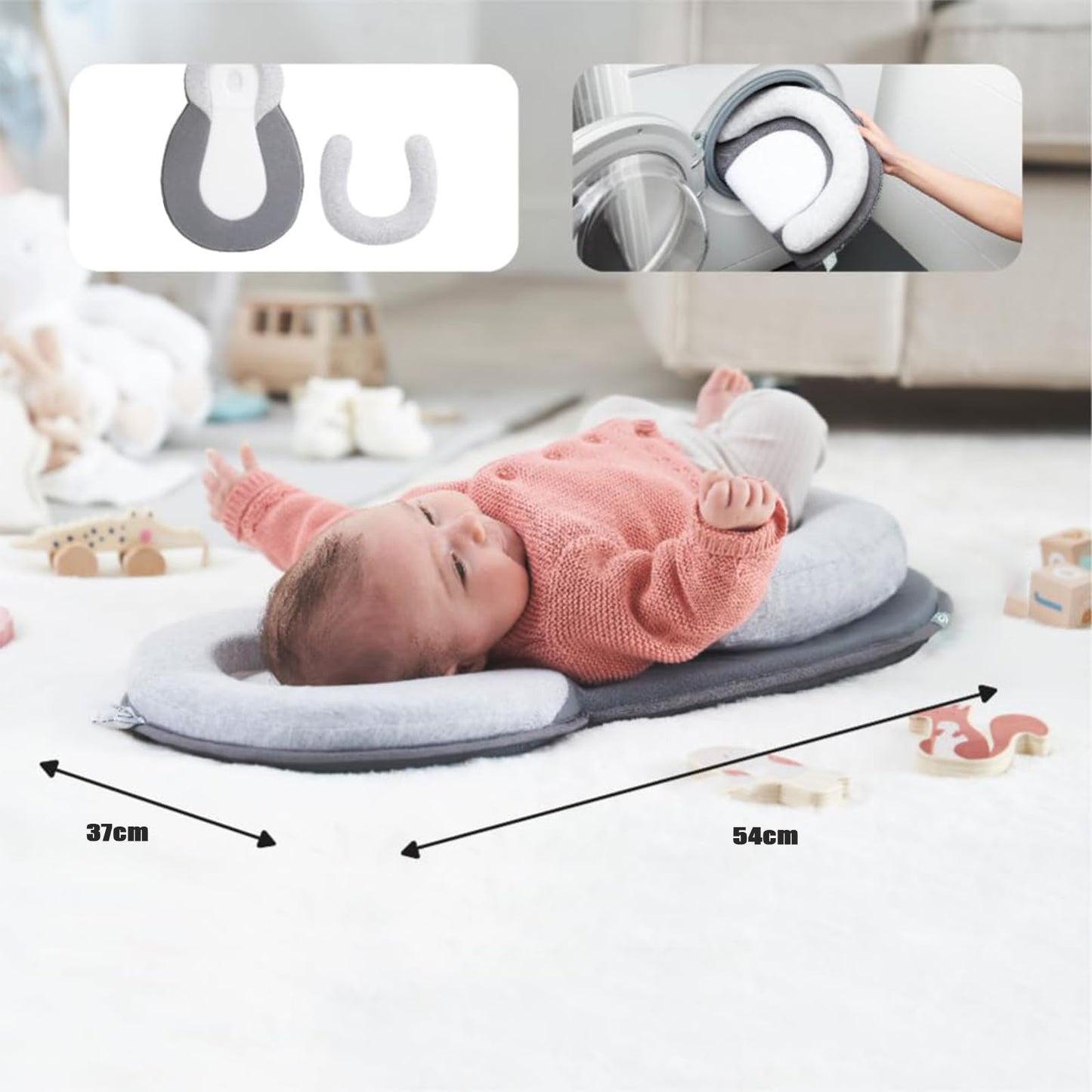 MADELALU Almohada de Lactancia, Posicionador para Bebé