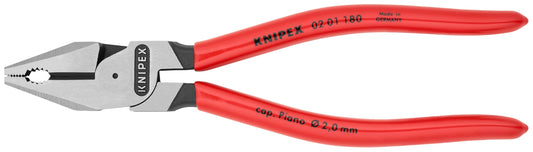 KNIPEX Tools - Alicates combinados de alto apalancamiento (201180), 7.25