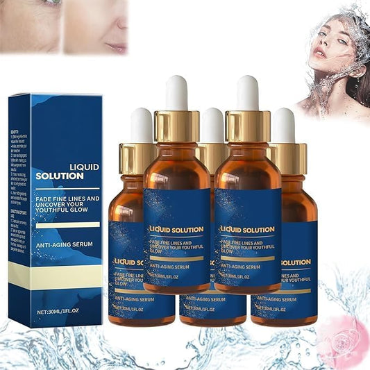 Conjunto de 5 Sérum facial de Ácido Hialurónico y Colágeno, Reducción de Arrugas y Líneas de Expresión, Anti-aging Serum, 30ml/1fl.oz - Pack de 5 unidades