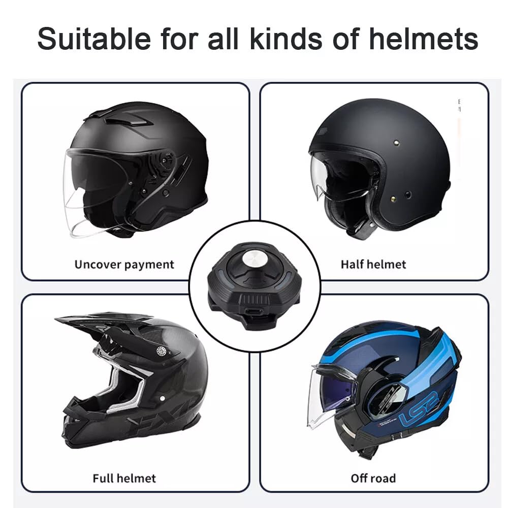 Casco de Motocicleta WXWBFAO Verde con Conducción Ósea y Altavoz Bluetooth Impermeable