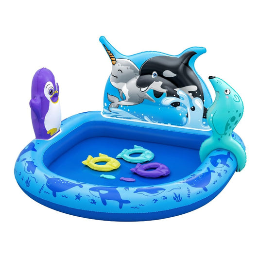 Bestway Polar Pals - Centro de juegos acuáticos (134 x 131 x 73 cm)