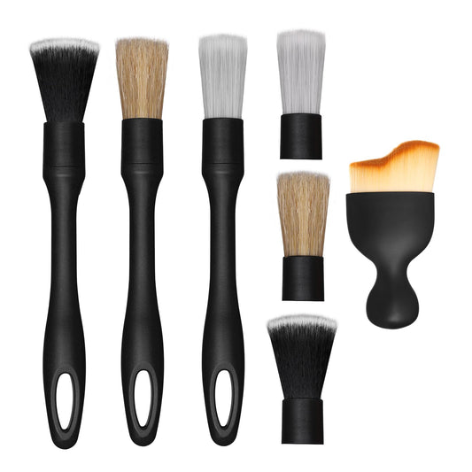 Juego de Cepillos WD&CD Negro para Detalles del Automóvil