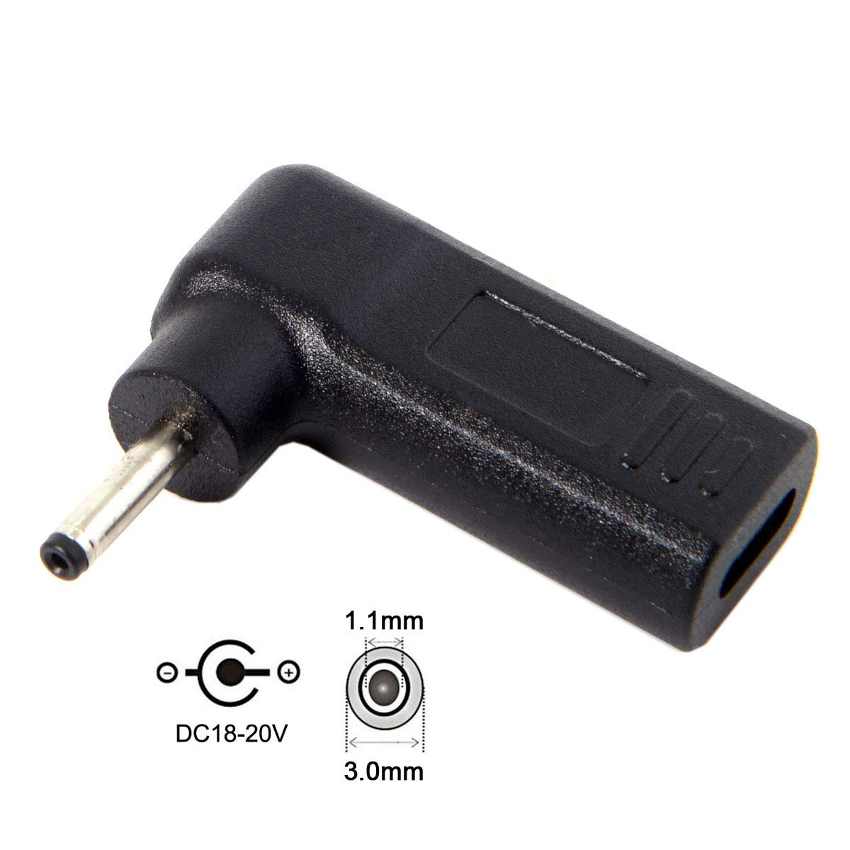 Adaptador USB 3.1 Tipo C Chenyang en ángulo 90 Grados 3.0 x 1.1 mm