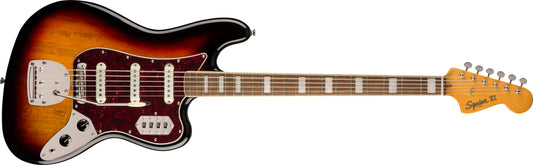 Fender Squier 6-String Bass Guitar Classic Vibe Bass VI, with 2-Year Warranty, 3-Color Sunburst, Right-Handed, with Pickup Switches and High-Pass Filter Switch, Laurel Fingerboard