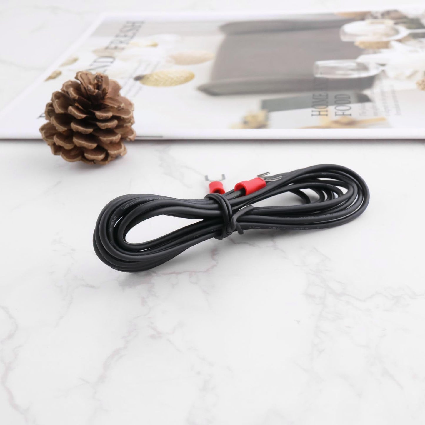Be In Your Mind - 2 cables de tierra para fonógrafo, cable de tierra de alta fidelidad de 2 m con cable de 18AWG y conectores tipo U de 5 mm para placas giratorias de cartucho magnético