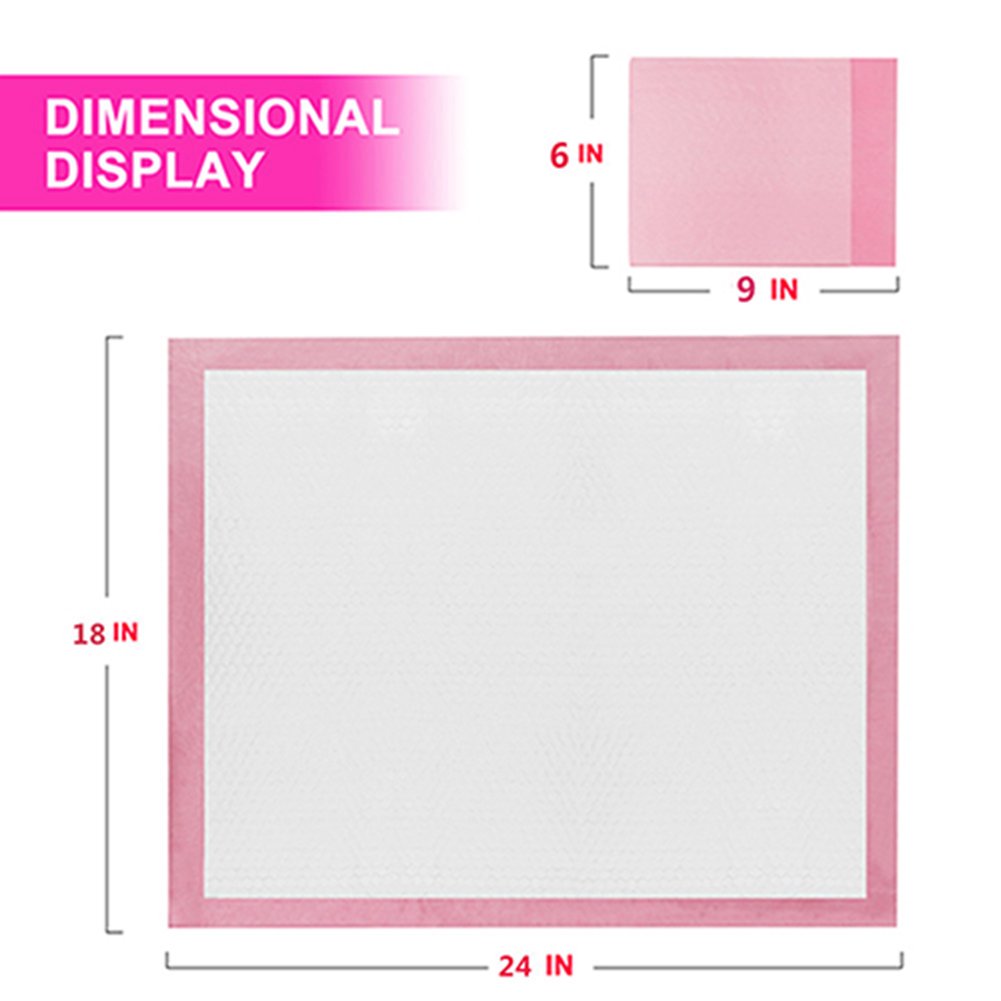 Cambiador desechable para bebé – Cambiador de viaje – Cambiador de pañales, 30pack-Pink, 18*24IN