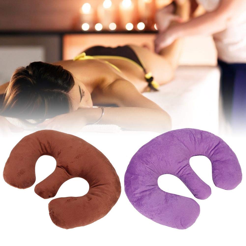Cojín de Almohada de Pecho Almohada de Apoyo de Pecho para salón de Belleza Cojín de Almohada de Pecho de Masaje SPA(Café Oscuro)