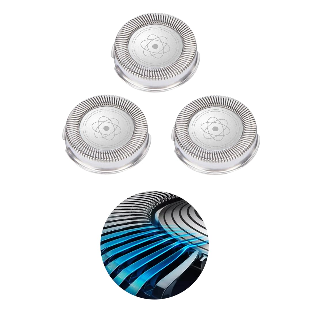 U-nique Replacement Shaver Heads with Brush Fit for Norelco Philips HQ64 HQ54 HQ5705 HQ6070 HQ6073 7310XL PT710 (Pack of 3)