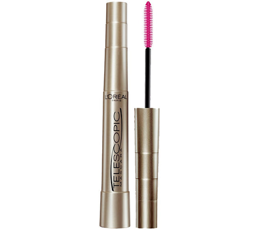 L'Oréal Paris - Máscara telescópica de maquillaje, Washable Blackest Black