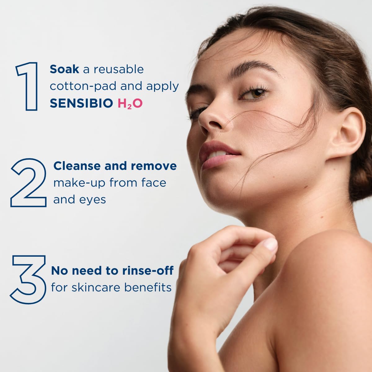 Bioderma - Agua limpiadora micelar calmante Sensibio H2O y solución desmaquillante para piel sensible, rostro y ojos, 16.7 onzas líquidas, paquete de 2 unidades