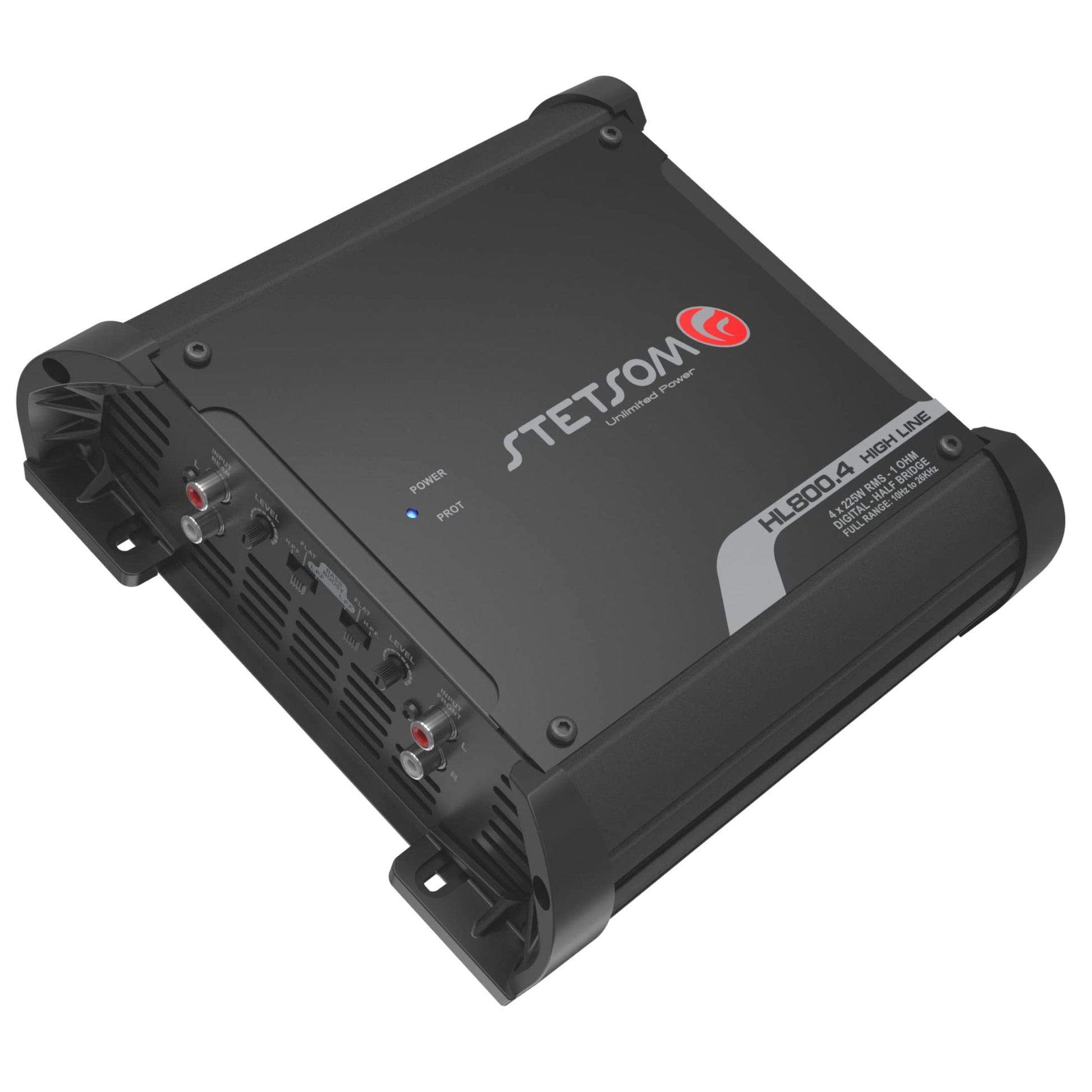 Amplificador Multicanal Stetsom Negro 800 Vatios RMS 1 Ohmios Para Coche