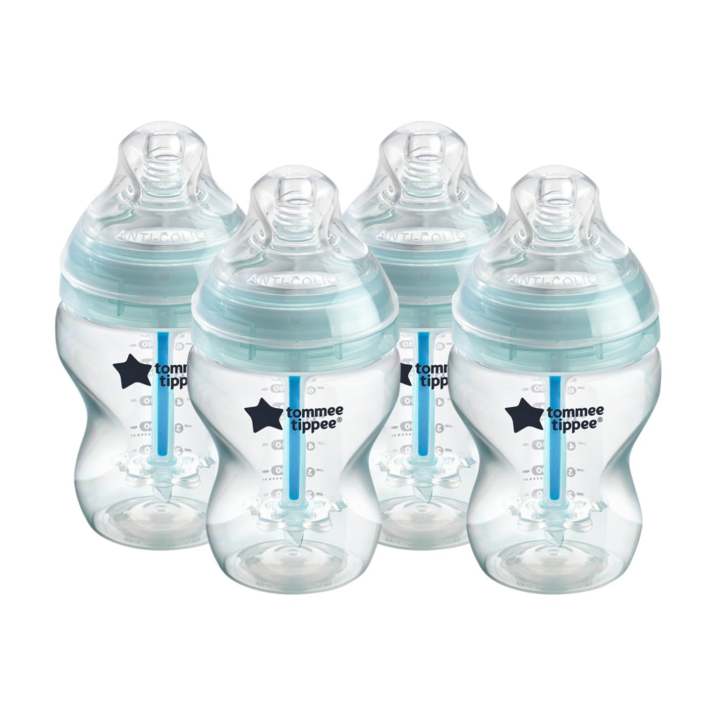 Biberón Anticólicos Avanzado Tommee Tippee Transparente 9 Ounce 4 Piezas