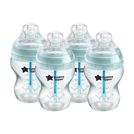 Biberón Anticólicos Avanzado Tommee Tippee Transparente 9 Ounce 4 Piezas