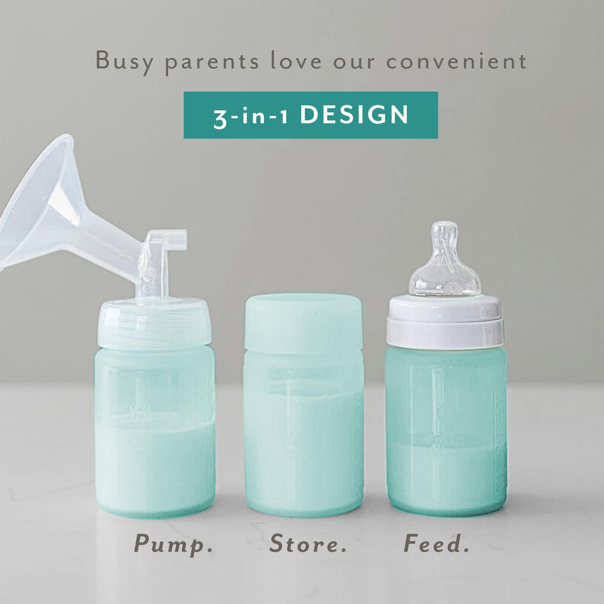 Mila's Keeper - Botellas de almacenamiento de leche materna de silicona premium, para bombeo, almacenamiento y alimentación, se adapta a bombas y pezones líderes, recipientes de almacenamiento de