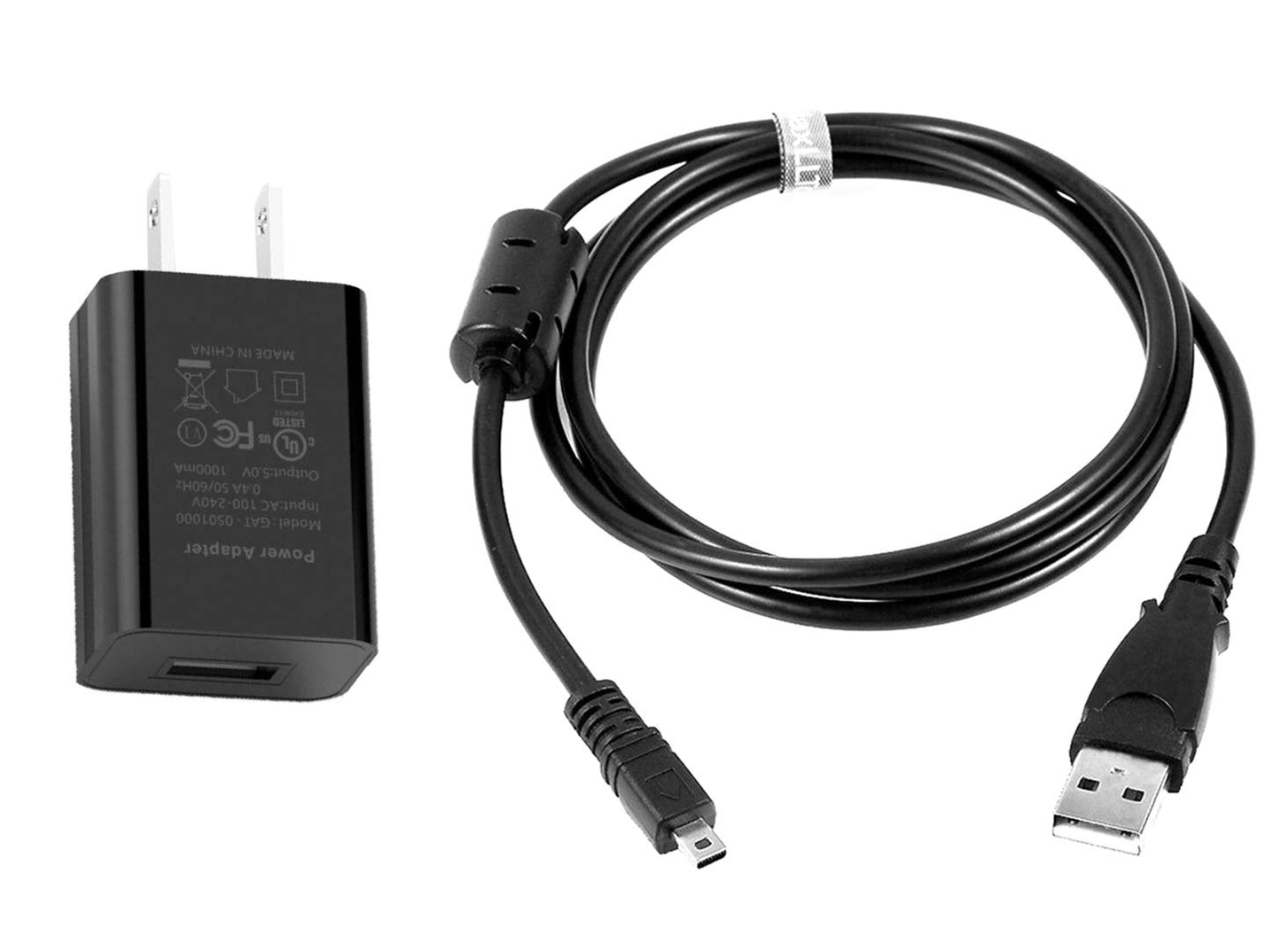 Cámara USB AC adaptador de corriente/cargador de batería + PC cord para Nikon Coolpix S205