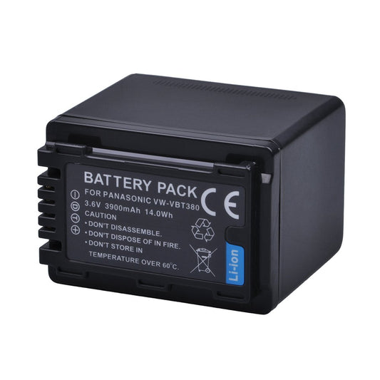 Batería para Panasonic HC-V800K, HC-VX1K, HC-WXF1K, HCV520, HC-V550, HCV710, HCV720, HC-V750, HC-V770, HC-V770, HC-V380, VW-VBT380, VBT380 de 3900 VX870, HC-VX981, HC-W580, HC-W850, HCWXF99