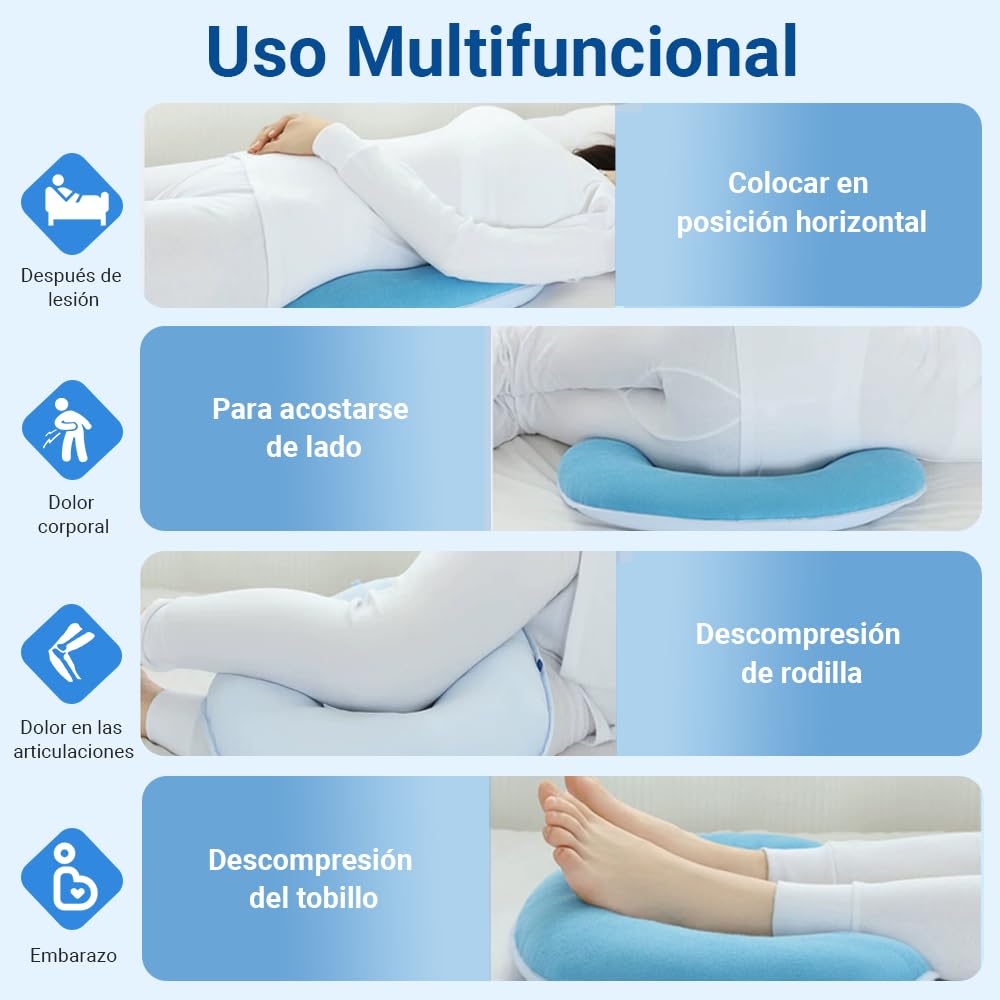 BILIBON Cojín para Hemorroides de Donut, Almohada para Silla de Ruedas, Diseño de Doble Cara de Seda Helada y Gamuza, Hueco y Transpirable, Alivia El Dolor De Espalda y Coxis, Hemorroides, Ciática