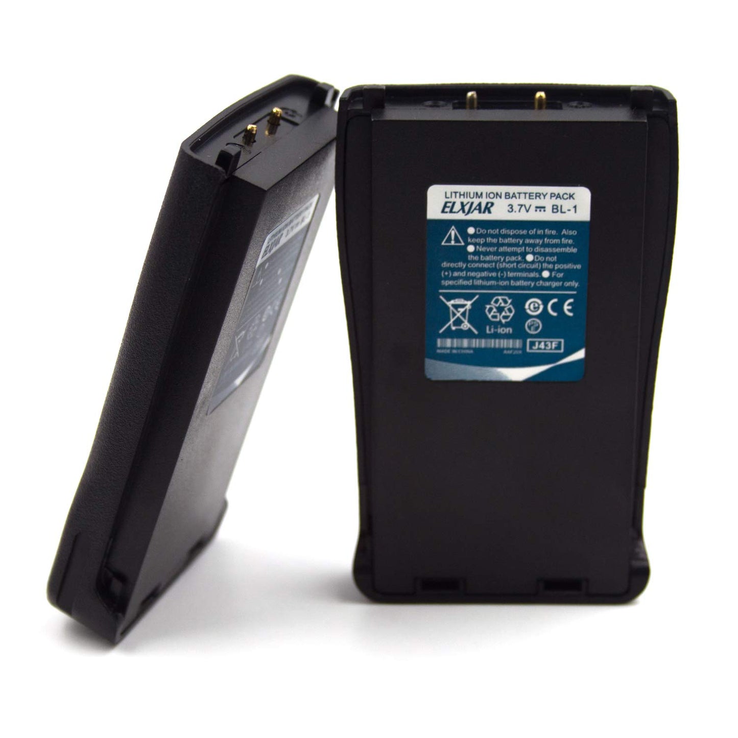 Batería Recargable elxjar Negra de Repuesto para Radios Baofeng y Retevis
