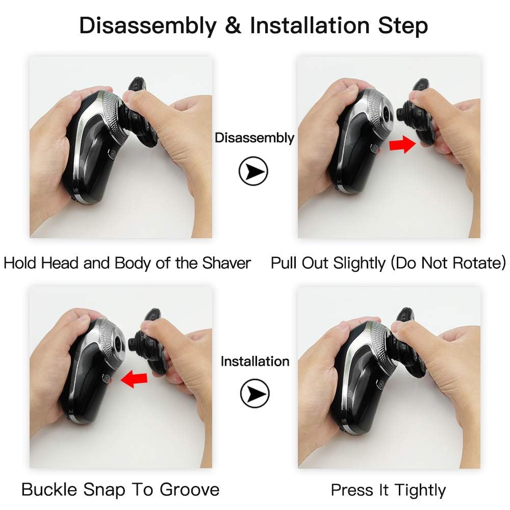 TIKLEAN Cabezales de repuesto para afeitadora eléctrica para hombre, 5 cabezales, Fiveblade para hombres, compatible con mojado y seco, resistente al agua, multifunción (DT1)