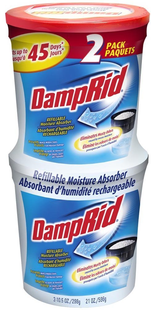 DampRid Fg60 - Absorbente de humedad rellenable, sin fragancia