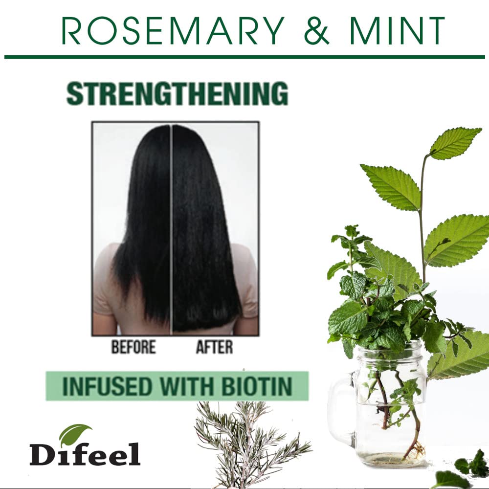 Difeel Estimulador de raíz de romero y menta con biotina 2.5 oz. - Tratamiento del cuero cabelludo para el crecimiento del cabello, aceite de menta de romero para el crecimiento del cabello