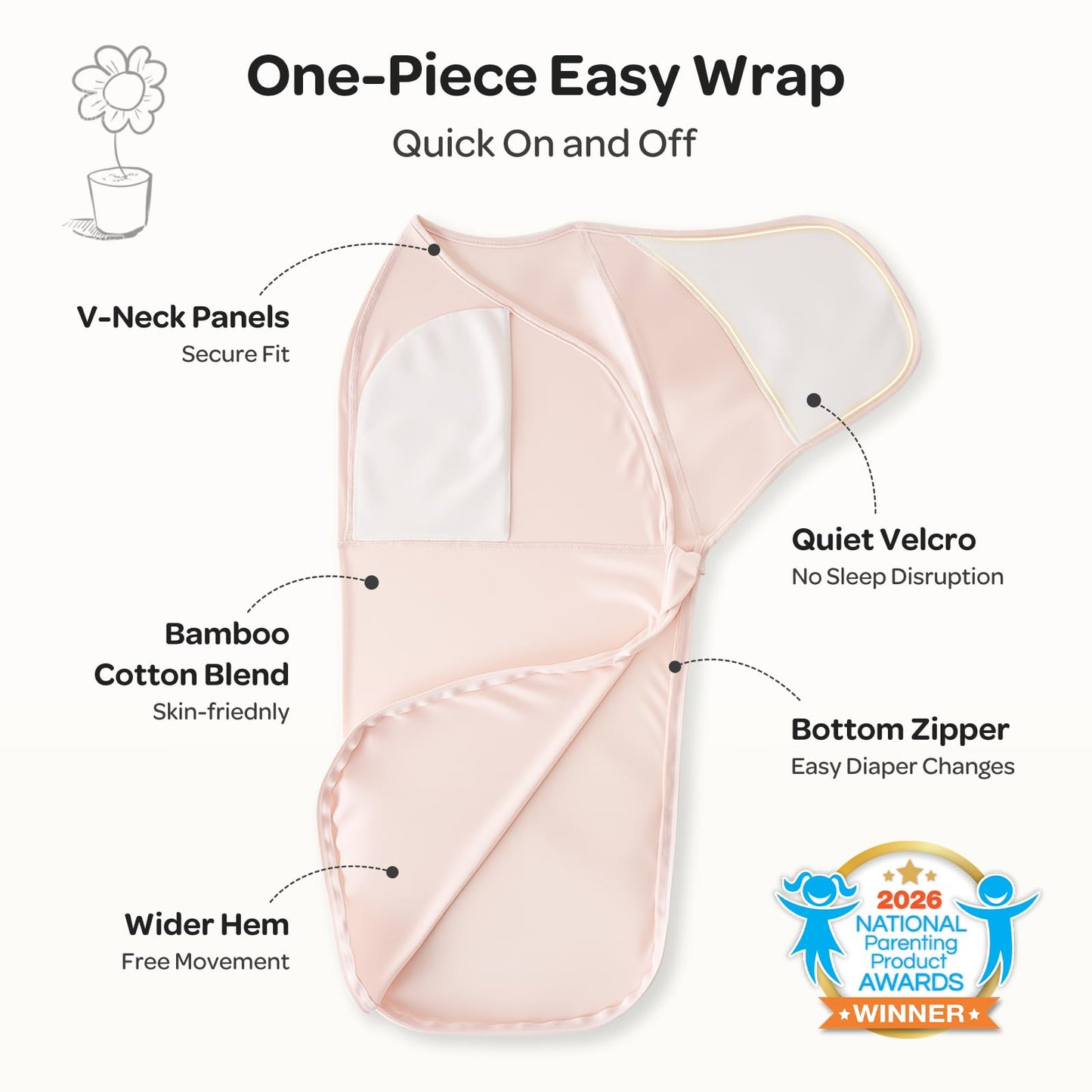 Momcozy - Pañales para recién nacidos, color rosa