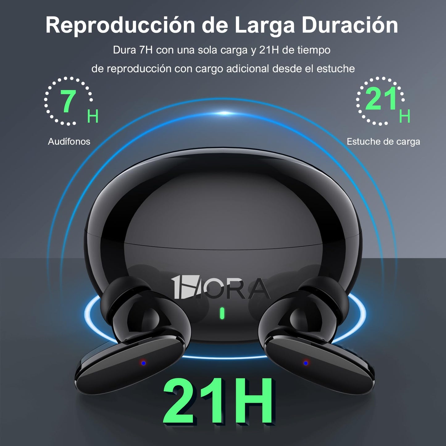 Audífonos Inalámbricos 1 Hora Bluetooth 5.3 con Micrófono y Estuche USB C Deportivos In-Ear para Xiaomi Samsung Huawei