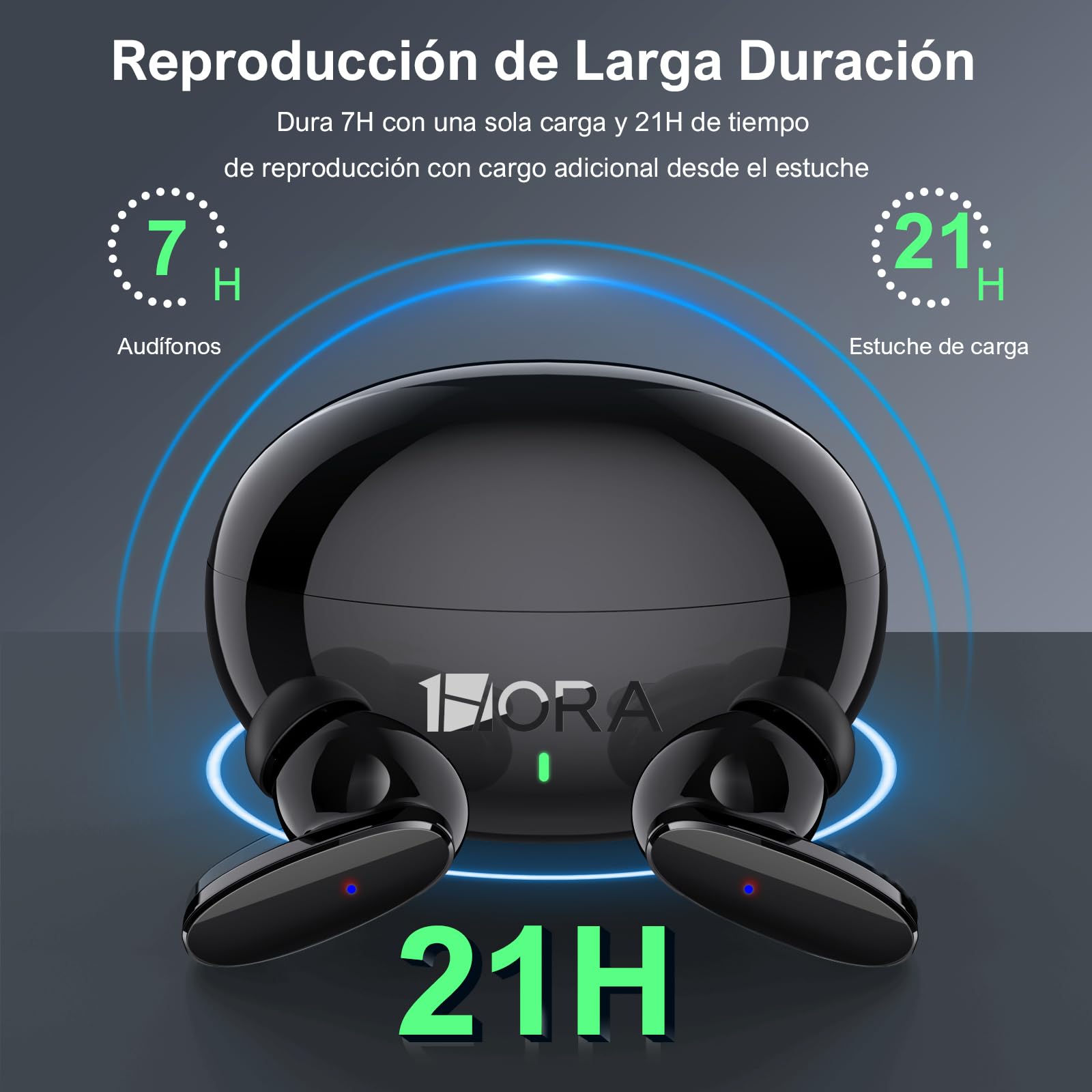 Audífonos Inalámbricos 1 Hora Bluetooth 5.3 con Micrófono y Estuche USB C Deportivos In-Ear para Xiaomi Samsung Huawei