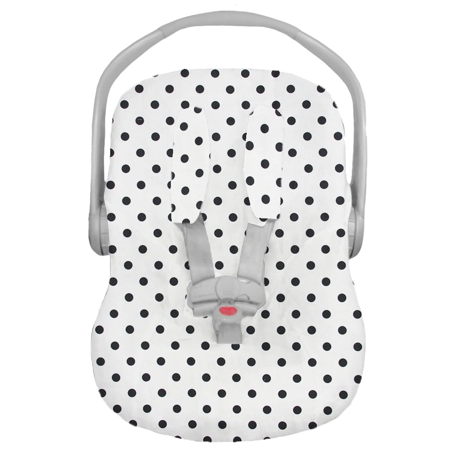 Funda Porta Bebé Nap Baby Dots Blanco Algodón Hipoalergénica Ajustable