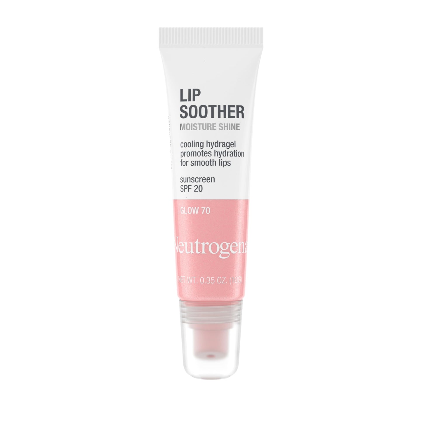 Neutrogena Moistureshine Lip Soother Gloss, Spf 20, Glow 70.35 Oz. - (Pack of 2)