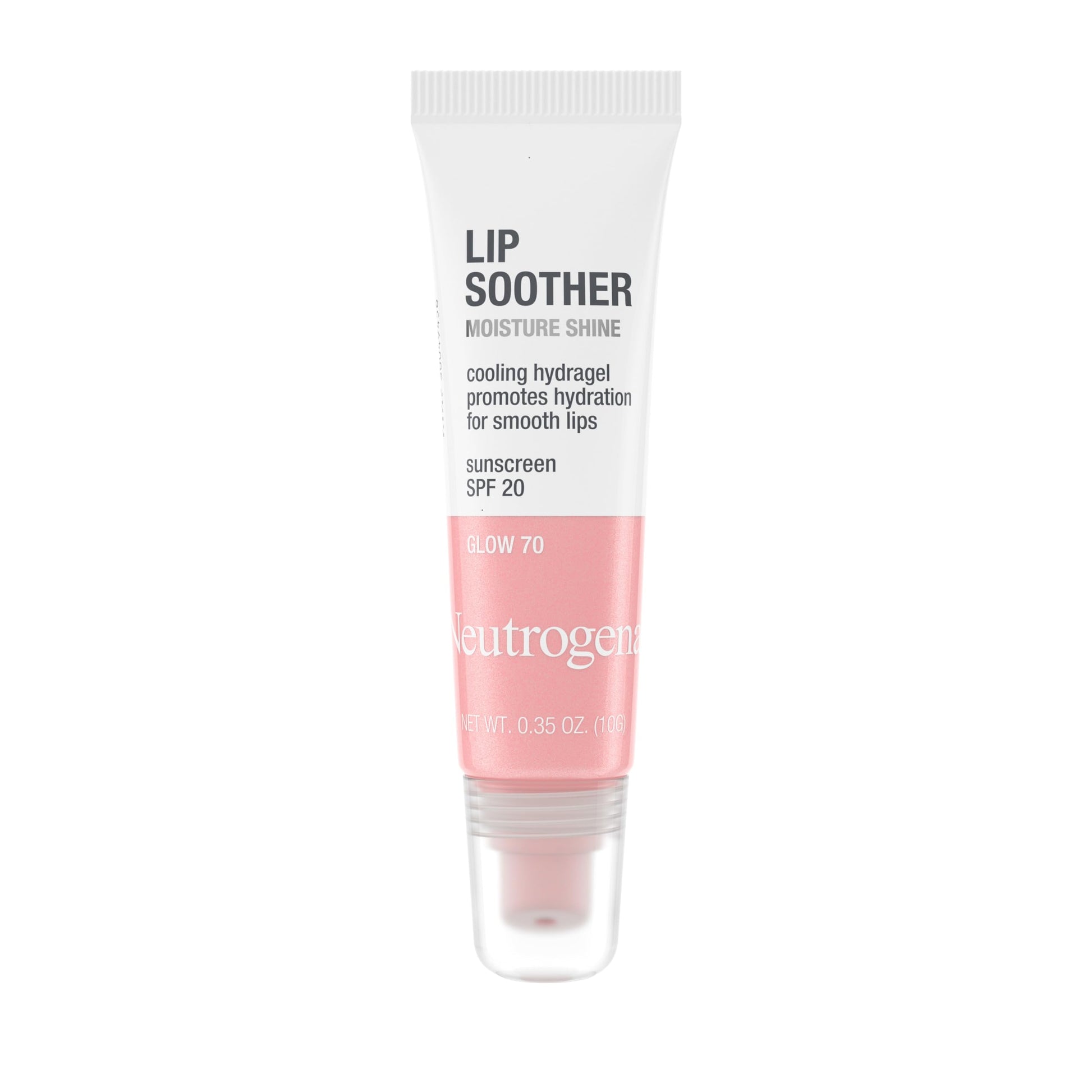 Neutrogena Moistureshine Lip Soother Gloss, Spf 20, Glow 70.35 Oz. - (Pack of 2)